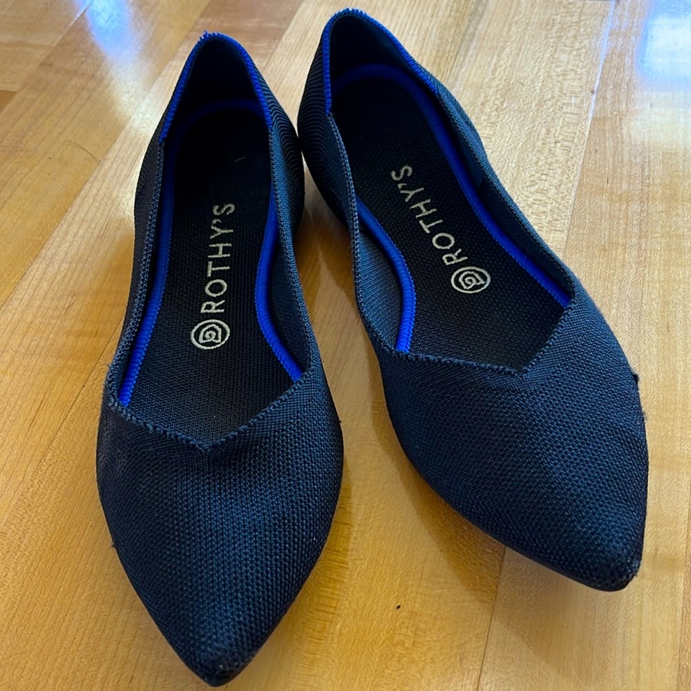 Rothy’s The Point Black Solid, Size 10